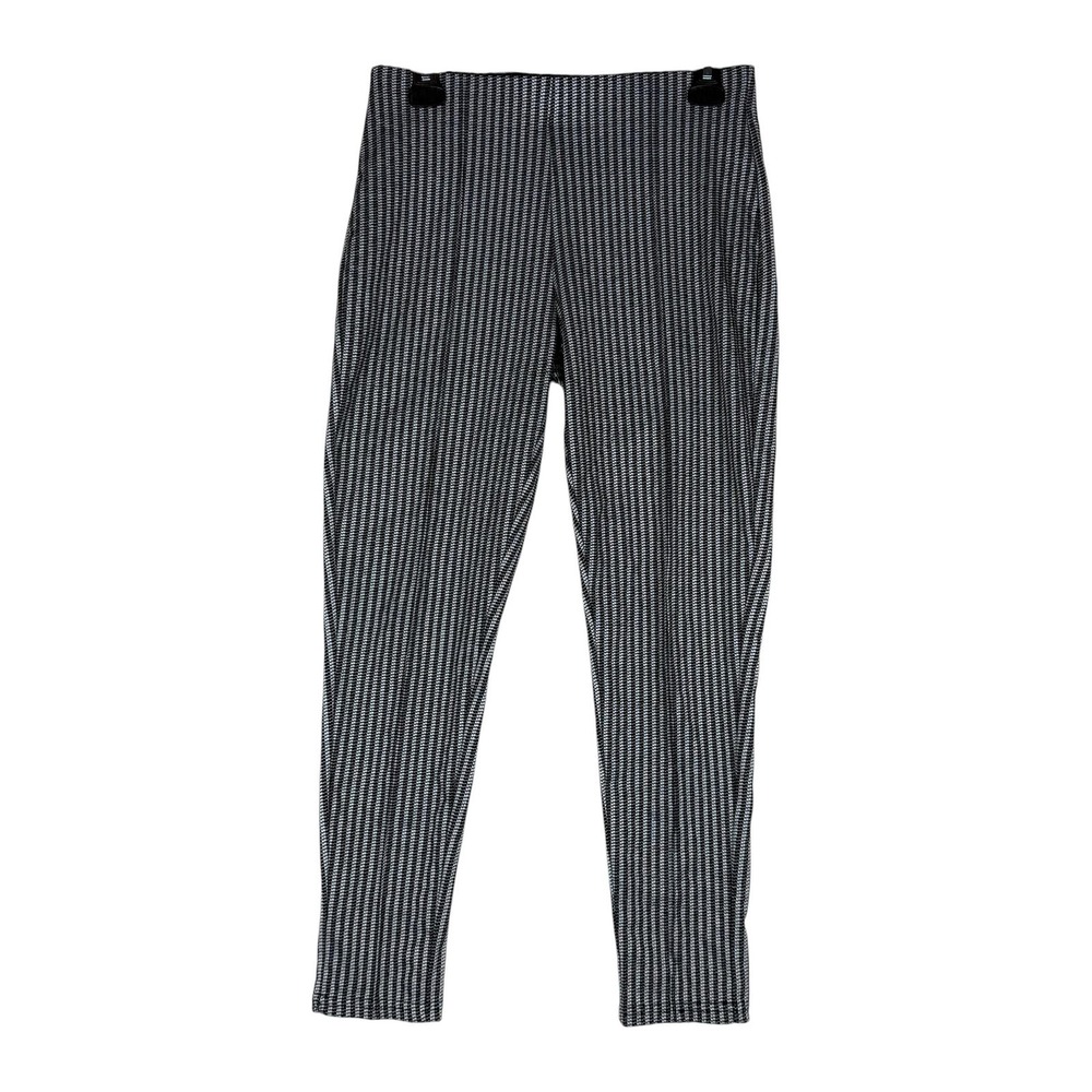 Maze Collection Leggings Womens Medium Black Houndstooth High Rise Ankle Stretch